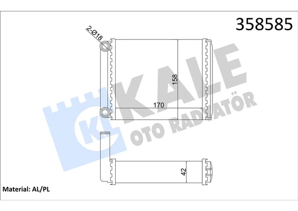 KALORIFER RADYATORU MERCEDES SPRINTER B901 B904 95 06 ürün görseli 1