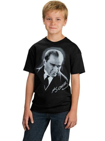 Tshirthane Atatürk Portre Baskılı Çocuk Tshirt ürün görseli 1