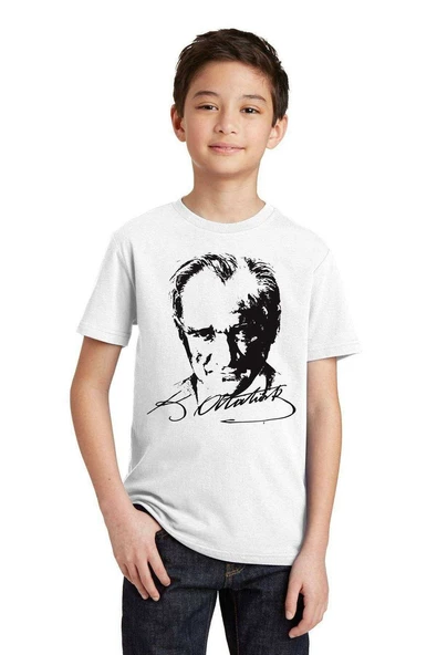Tshirthane Atatürk Portre Baskılı Çocuk Tshirt ürün görseli 1
