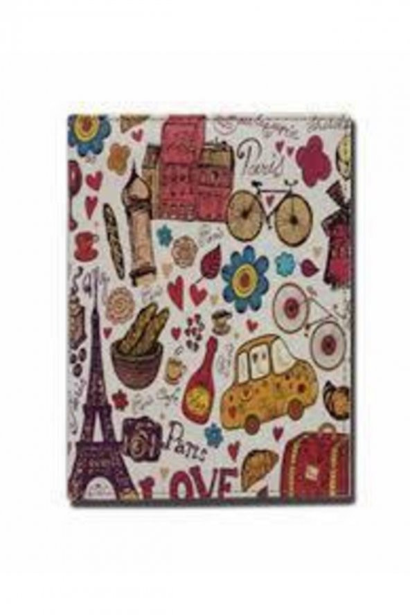 Liz Defter Suni Deri Desen Baskılı 14x20 ürün görseli 1