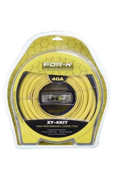 For-X ( 4 Ga ) Profesyonel Seri Kalın Oto Amfi Kablo Seti Xy-4kıt ürün görseli 1