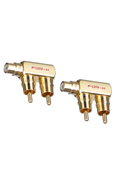 For-X 2 Rca Erkek 1 Rca Dişi Oto Amfi Sinyal Birleştirici (2 Adet) Xy-54t ürün görseli 1