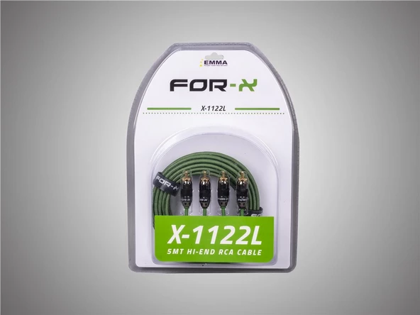 FOR-X X-1122L-PROFESYONEL-ÜST SEVİYE-PARAZİT YAPMAYAN-YÜZDE 100 BAKIR 5 METRE-RCA KABLO ürün görseli 1