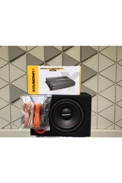 Soundmax SX-FC12 30 CM SUBWOOFER KABİNLİ 3000W 4KANAL AMFİ KABLO TK. ürün görseli 1