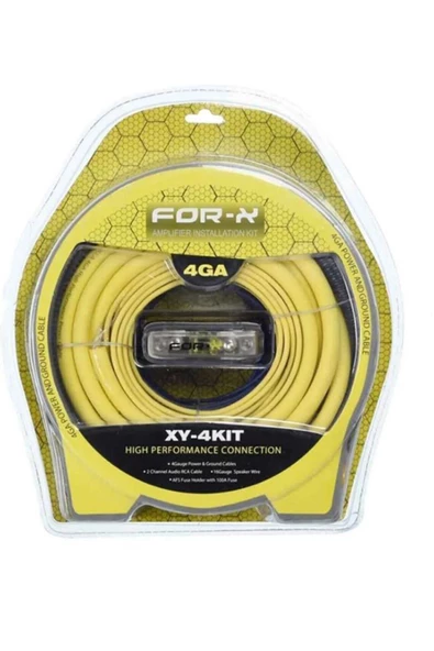 FOR-X Xy-4kıt-4 Ga Profesyonel Seri Kalın Oto Amfi Kablo Seti ürün görseli 1