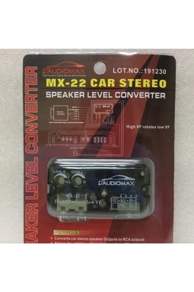 AUDİOMAX Mx-22 Oto Teyp Anfi Çıkış Çevirici Dönüştürücü ürün görseli 1