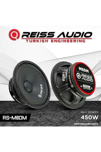 REISS AUDIO Rs-m8dm 20cm Midrange Hoparlör 450 Watt Max Power 150 Watt Rms Power ürün görseli 1