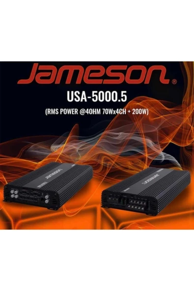 Jameson Usa-5000.5 Profesyonel 5 Kanallı Anfi 4ohm70wx4ch+200w 2ohm 130wx4ch+ ürün görseli 1