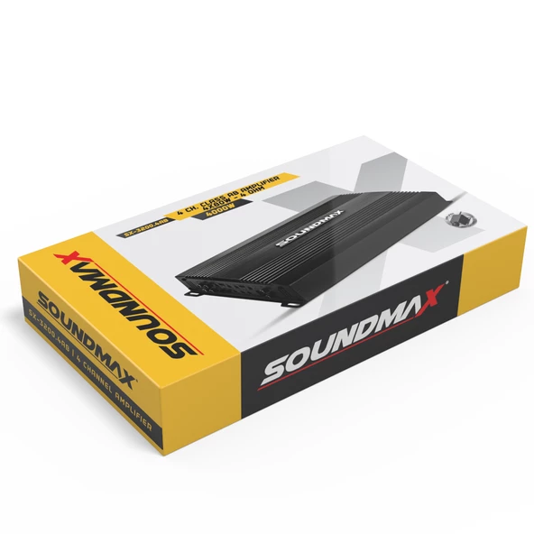 SOUNDMAX SX-3200.4AB-4000W MAX-4X80W RMS-4 KANAL AB CLASS KALİTELİ ANFİ BAS KONTROLLUDÜR ürün görseli 1