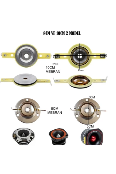 MOBASS 8 Cm Kaliteli Tweter Mebran -tamir Kiti-montajı Kolay -2 Adettir ürün görseli 1