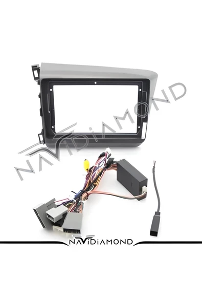 For-X HONDA CİVİC  UyumluFB7- 2012-2015 ARASI-9'' MULTİMEDYA ÇERÇEVESİ-DİREKSİYON -SOKETLİ-TEKNİK DESTEK ürün görseli 1
