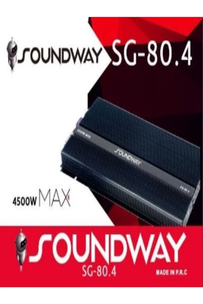 Soundway SW-80.4-4500WATT-4X80W RMS-4 KANAL KALİTELİ GARANTİLİ ANFİ ürün görseli 1