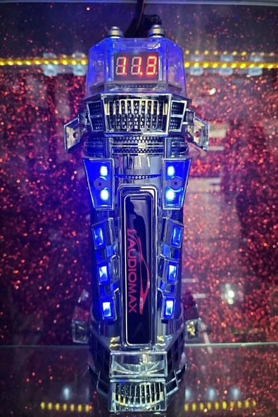 AUDİOMAX Mx 108 Power Capasıtor, 8 Farad Led Ekranlı Remoteli Power Kapasitör ürün görseli 1