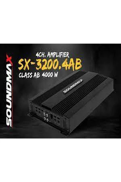 Soundmax Sx-3200.4ab Oto Amfisi Max Power 4000w Bas Kontrol Hediyeli 4 Kanal ürün görseli 1