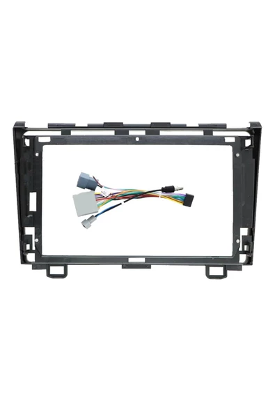 For-X HONDA CRV- 2006-2012 ARASI-9'' Uyumlu MULTİMEDYA ÇERÇEVESİ-DİREKSİYON UYUMLU-SOKETLİ-TEKNİK DESTEKLİ ürün görseli 1