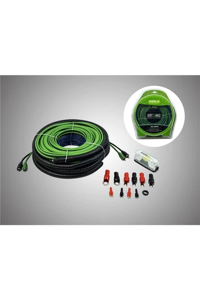 FOR-X XC-4 OFC-4ga -YÜZDE 100-BAKIR-KALIN-OFC-PROFESYONEL KABLO SETİ-FULL SİSTEM ürün görseli 1