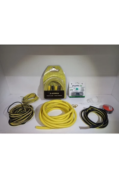 Forx XY-4KİT- 4ga KALIN-PROFESYONEL-FULL TESİSAT KABLO SET KABLOSU-BAĞLANTI PARÇALARI İÇİNDEDİR ürün görseli 1