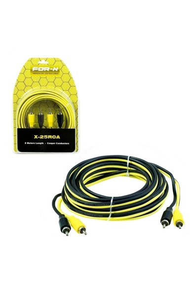 For-X X-25rca Oto Anfi Kablosu 2rca 2rca Kablo 5 Metre ürün görseli 1