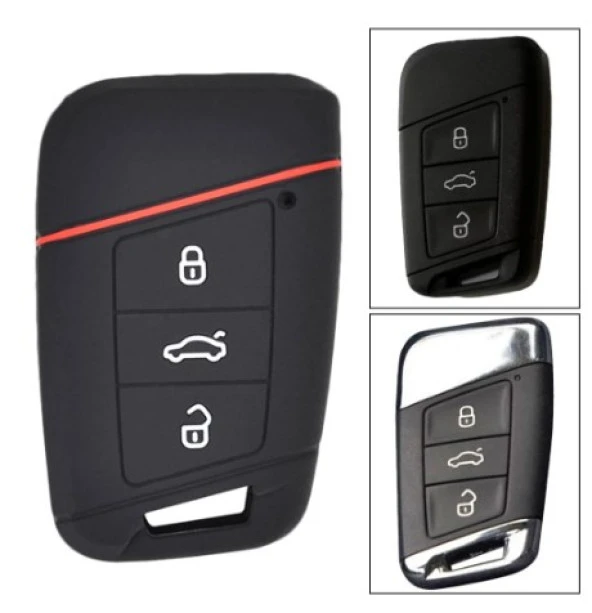VW CC Start Stop Silikon Anahtar Kılıfı - Resim 5