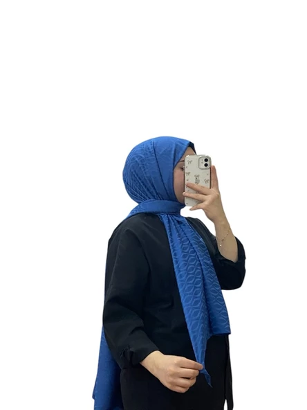JAKARLI MİDYE DESENLİ ŞAL 1027 - Resim 7