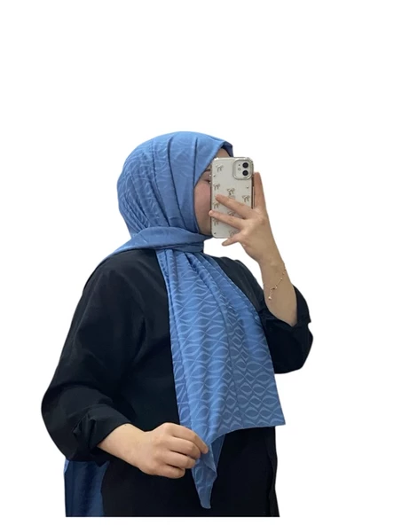 JAKARLI MİDYE DESENLİ ŞAL 1027 - Resim 9