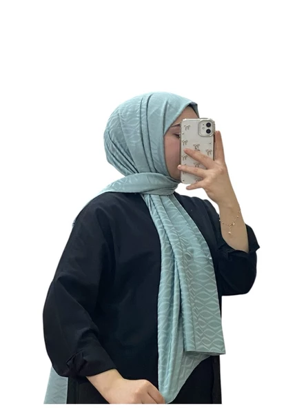 JAKARLI MİDYE DESENLİ ŞAL 1027 - Resim 5