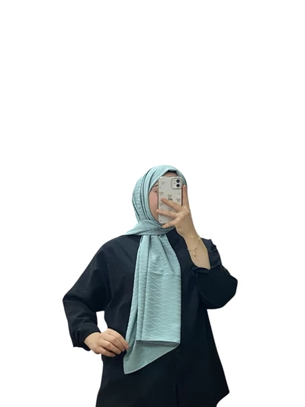 JAKARLI MİDYE DESENLİ ŞAL 1027 - Resim 6