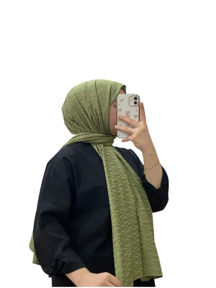 JAKARLI MİDYE DESENLİ ŞAL 1027 - Resim 11