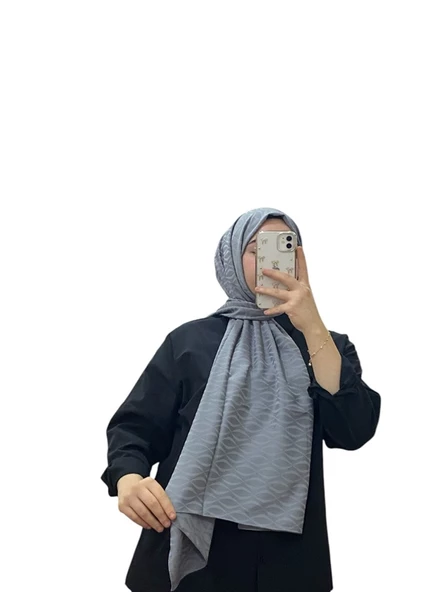 JAKARLI MİDYE DESENLİ ŞAL 1027 - Resim 4
