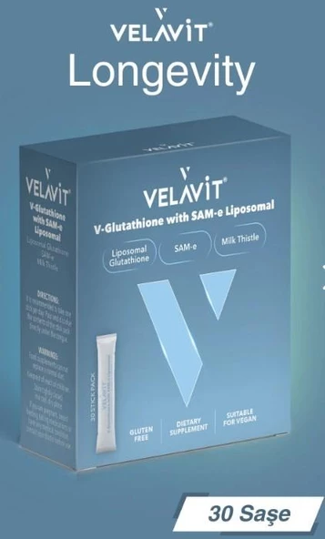 Velavit V-Glutathione with SAM-e Liposomal - 30 Stick ürün görseli 1