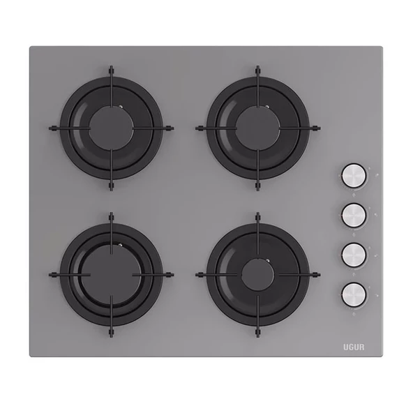 Uğur UAO 6040W0 GCY CSR1 58 cm Gri Cam Ankastre Ocak ürün görseli 1