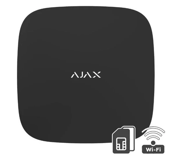 AJAX Hub2 Plus 868MHz MotionCam Desteği Kablosuz Alarm Paneli Wifi Siyah ürün görseli 1