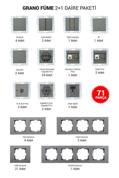OVİVO Grano Füme 2+1 Daire Paketi ürün görseli 1
