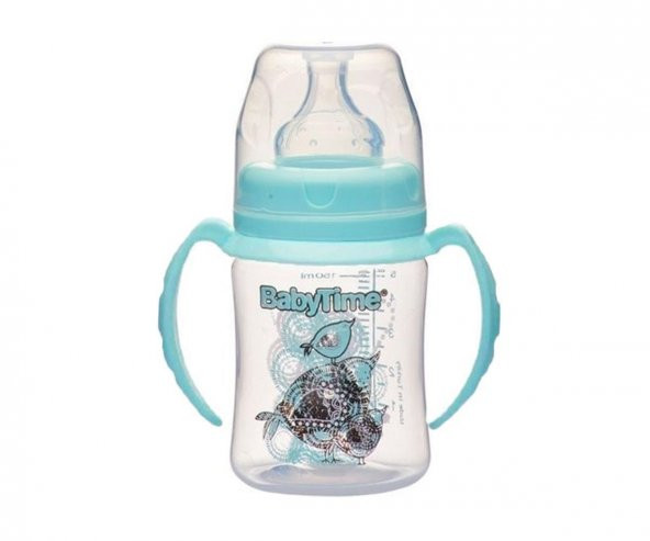 Baby Time BT078 Geniş Ağız Kulplu Pp Biberon 150 Ml - Yeşil ürün görseli 1