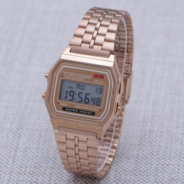 Rose Renk Retro Minimal Çelik Hasır Kordon Unisex Kadın Kol Saati ST-303939 ürün görseli 1