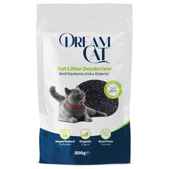 Dream Cat Aktif Karbonlu Kedi Kumu Koku Giderici 200 gr ürün görseli 1