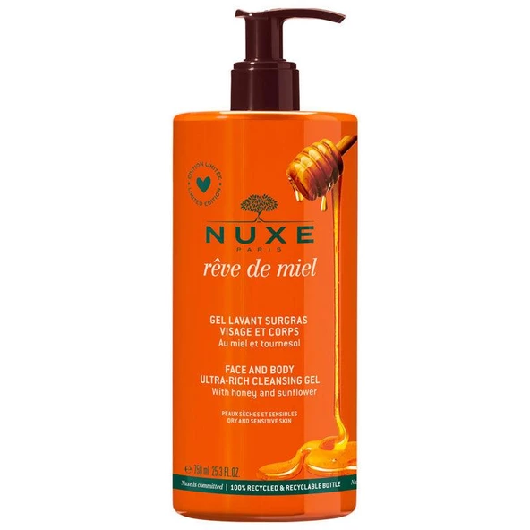 Nuxe Reve De Miel Yüz ve Vücut Yıkama Jeli 750 ml ürün görseli 1