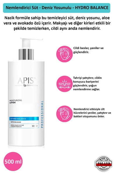 Nemlendirici Süt - Deniz Yosunulu - HYDRO BALANCE - 500 Ml ürün görseli 1