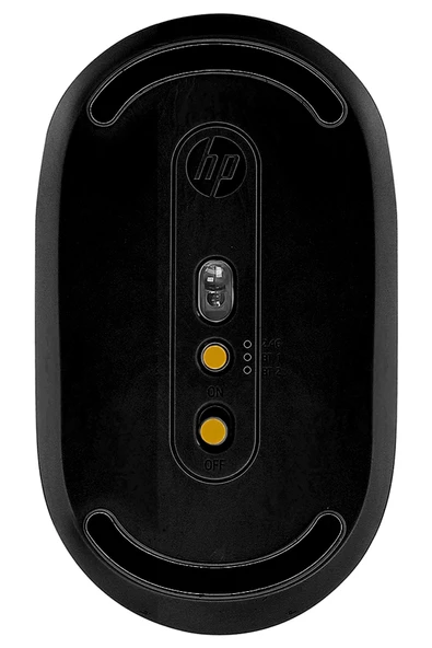 HP M231 V5.0 Bluetooth & Wireless 2,4ghz Sessiz Kablosuz Mouse Siyah-Turuncu Pc Laptop Tv Mac Uyumlu - Resim 2
