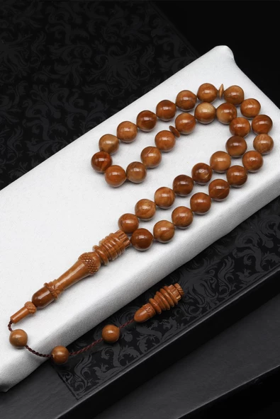 İmame Oymalı Kuka Ağacı Tesbih 10 mm Küre Kesim ürün görseli 1