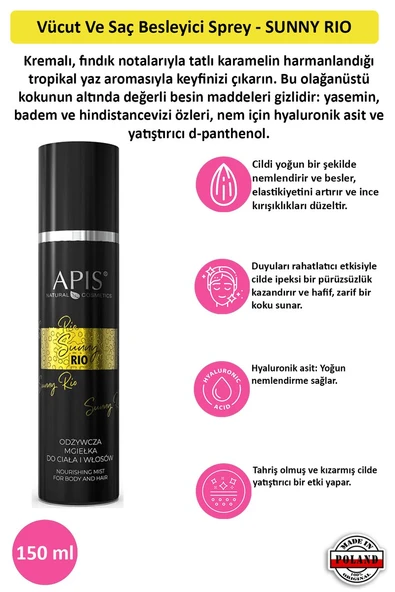 Vücut Ve Saç Besleyici Sprey - SUNNY RIO - 150 Ml ürün görseli 1