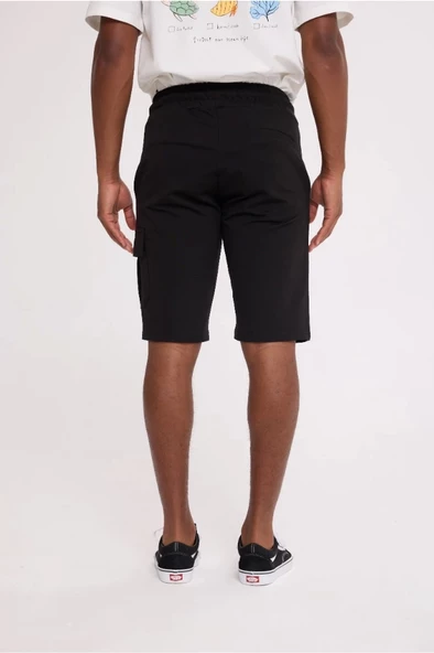 Black CASH CARGO SWEATSHORT - Resim 4