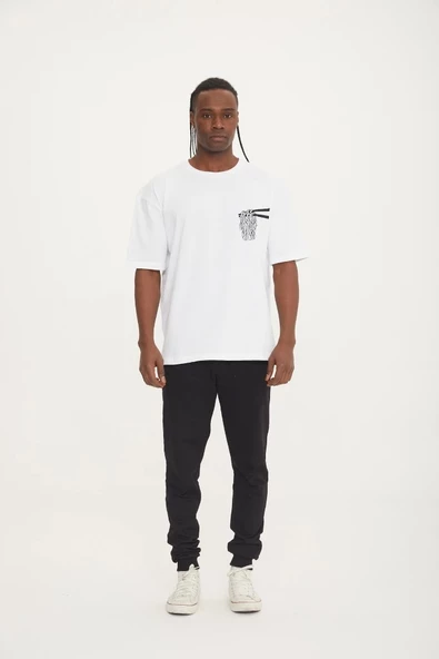 White NOODLE RELAX TEE - Resim 4