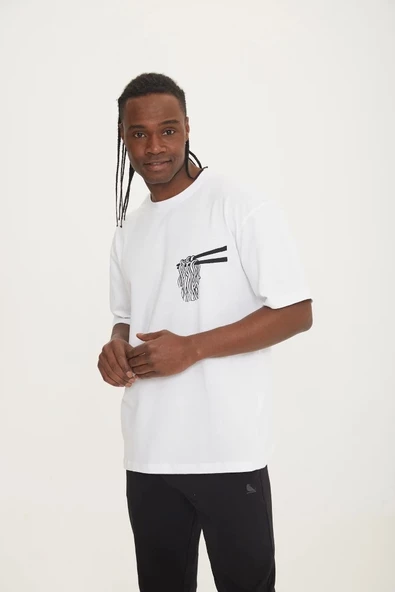 White NOODLE RELAX TEE - Resim 2