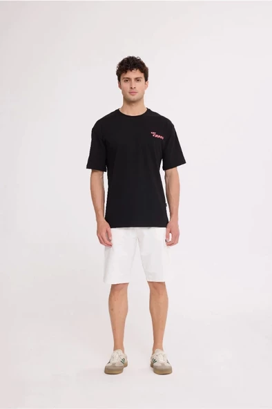 Black CHAOS HALF-RELAX TEE - Resim 5
