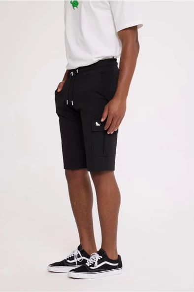 Black CASH CARGO SWEATSHORT - Resim 2