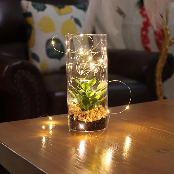 Pilli Süs Ledi 30 Led Sarı Işık 3 Metre ürün görseli 1