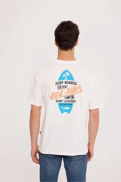 White SURF HALF-RELAX TEE - Resim 2