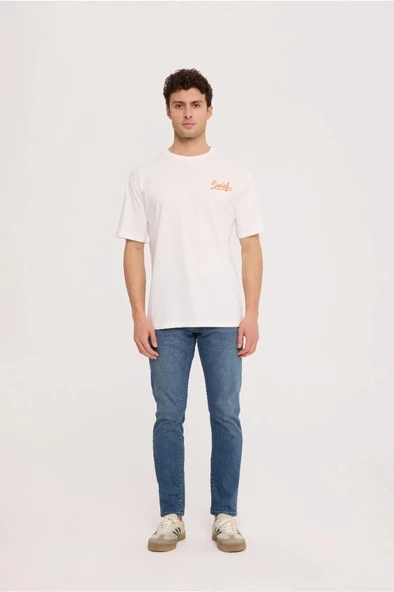 White SURF HALF-RELAX TEE - Resim 3
