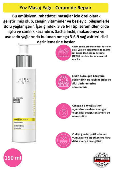 Yüz Masaj Yağı - Ceramide Repair - 150 ml ürün görseli 1